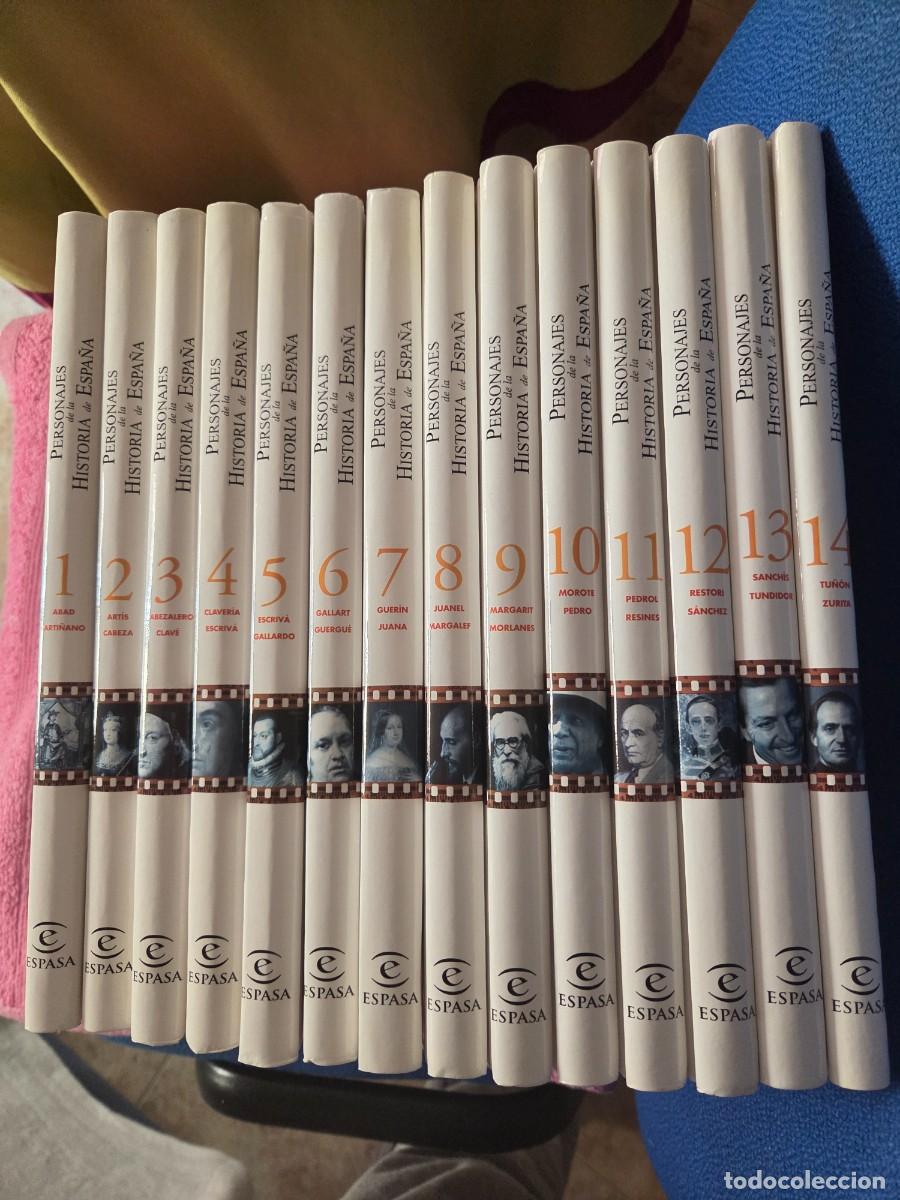 Libros de segunda mano: PERSONAJES DE LA HISTORIA DE ESPA&Ntilde;A - 14 TOMOS. COMPLETA - ESPASA