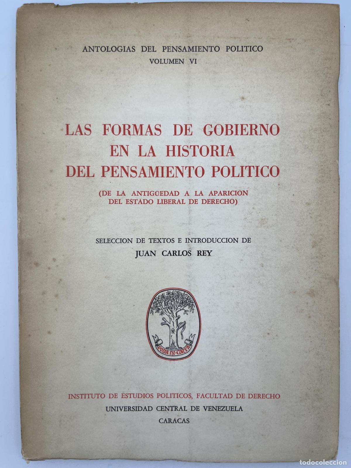 Libros de segunda mano: Las formas de gobierno en la historia del pensamiento pol&iacute;tico - Autores Varios