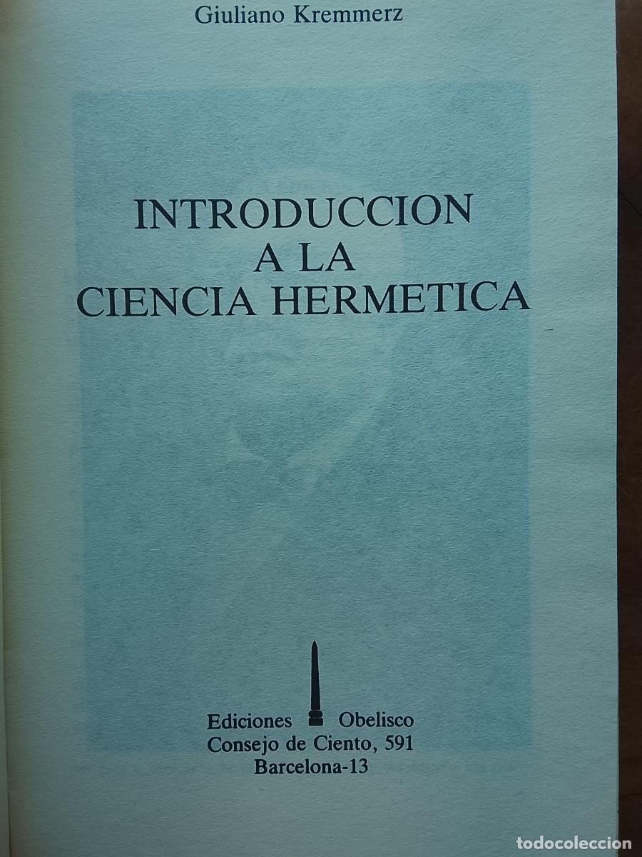 Libros de segunda mano: Introducci&oacute;n a la herm&eacute;tica, Giuliano Kremmerz - Foto 4