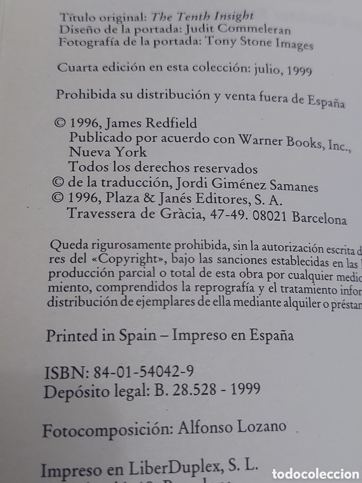 Libros de segunda mano: LA DECIMA REVELACIPN a&ntilde;o 1999 - Foto 2