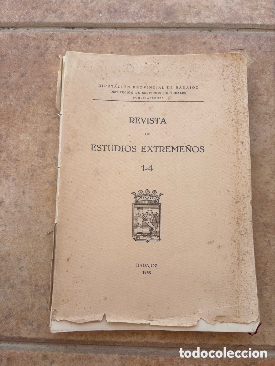 Libros de segunda mano: Revista Estudios Extreme&ntilde;os. 1954. Incompleto.