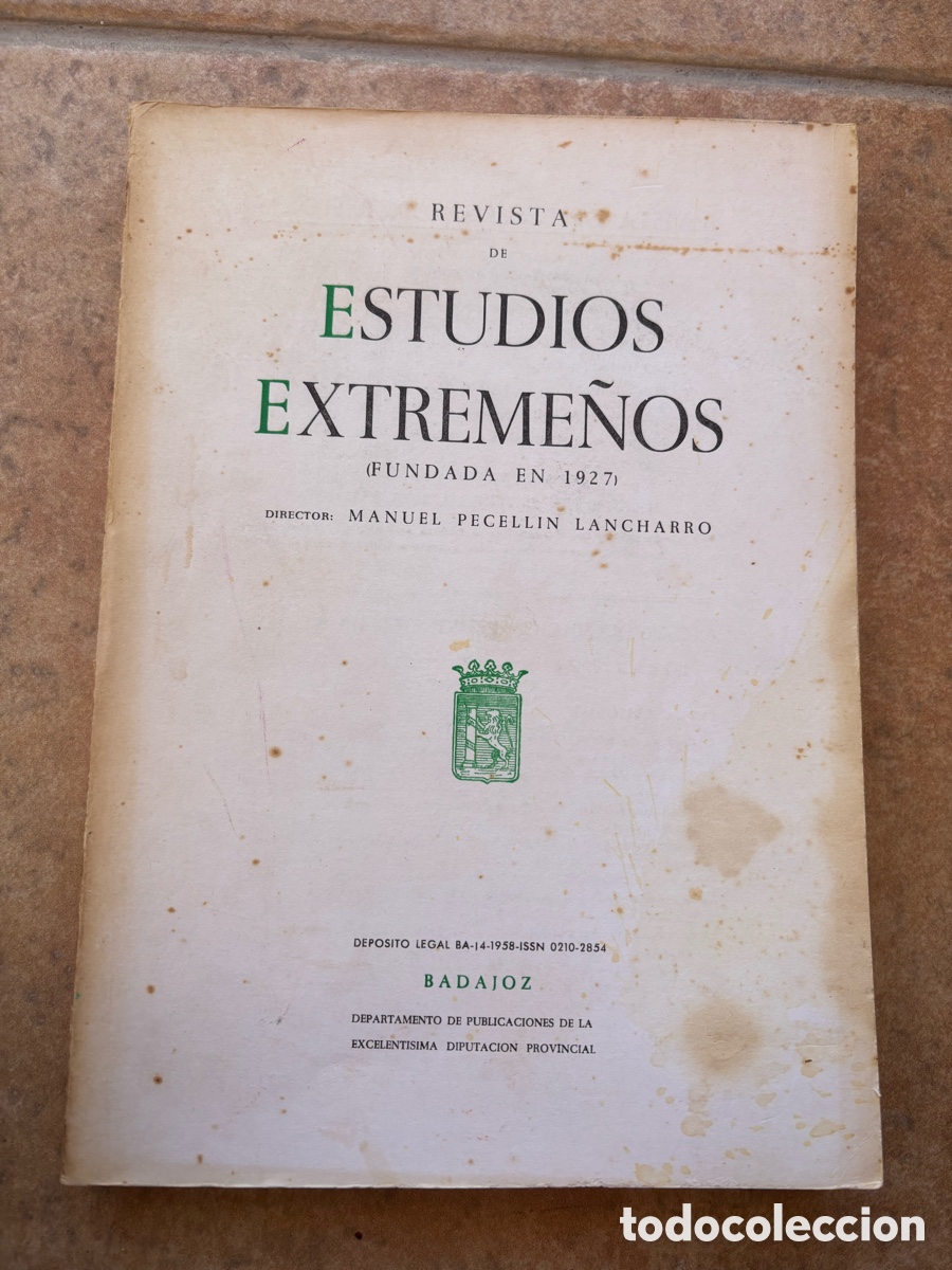 Libros de segunda mano: Revista de Estudios Extreme&ntilde;os. 1986-Mayo-Agosto