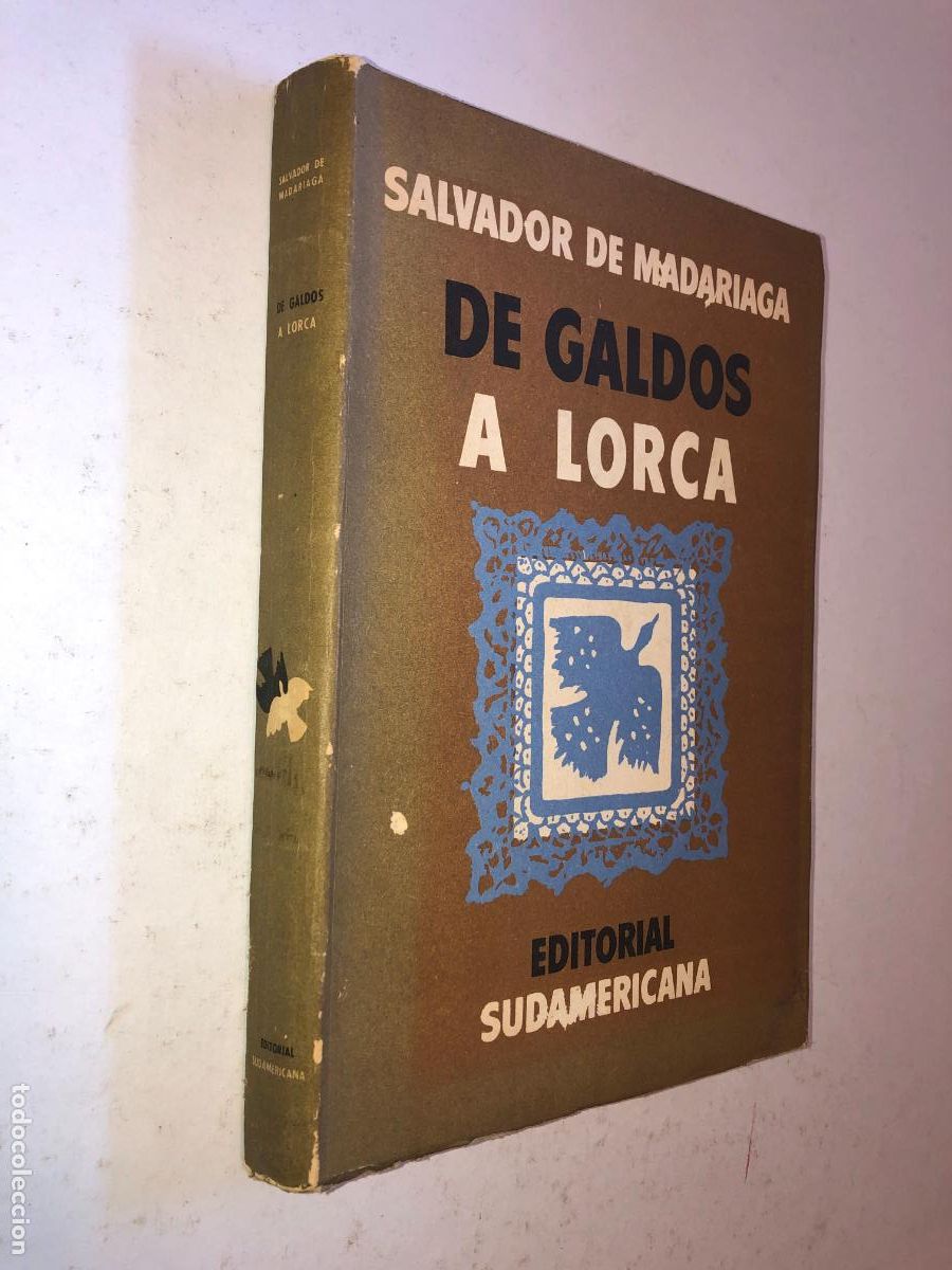 Libros de segunda mano: De Gald&oacute;s a Lorca - Salvador de Madariaga - Sudamericana - Etiqueta Librer&iacute;a Brecher Mar del Plata
