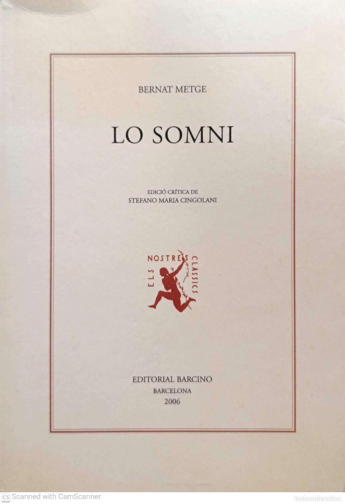 Livros em segunda m&atilde;o: Lo Somni - Bernat Metge