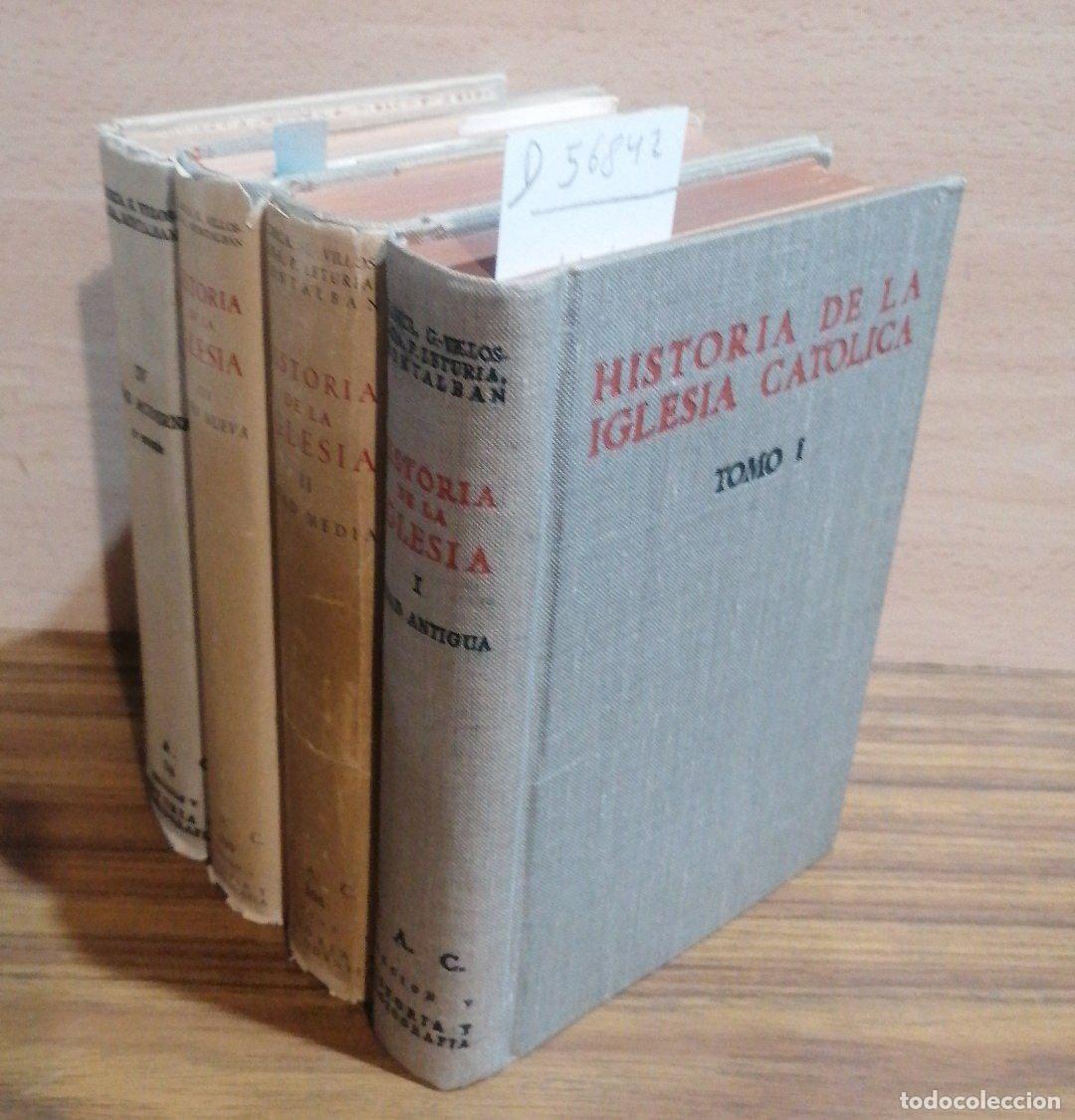 Livros em segunda m&atilde;o: LLORCA - GARCIA VILLOSLADA - LETURUA - MONTALBAN - HISTORIA DE LA IGLESIA CATOLICA (4 VOLUMENES)