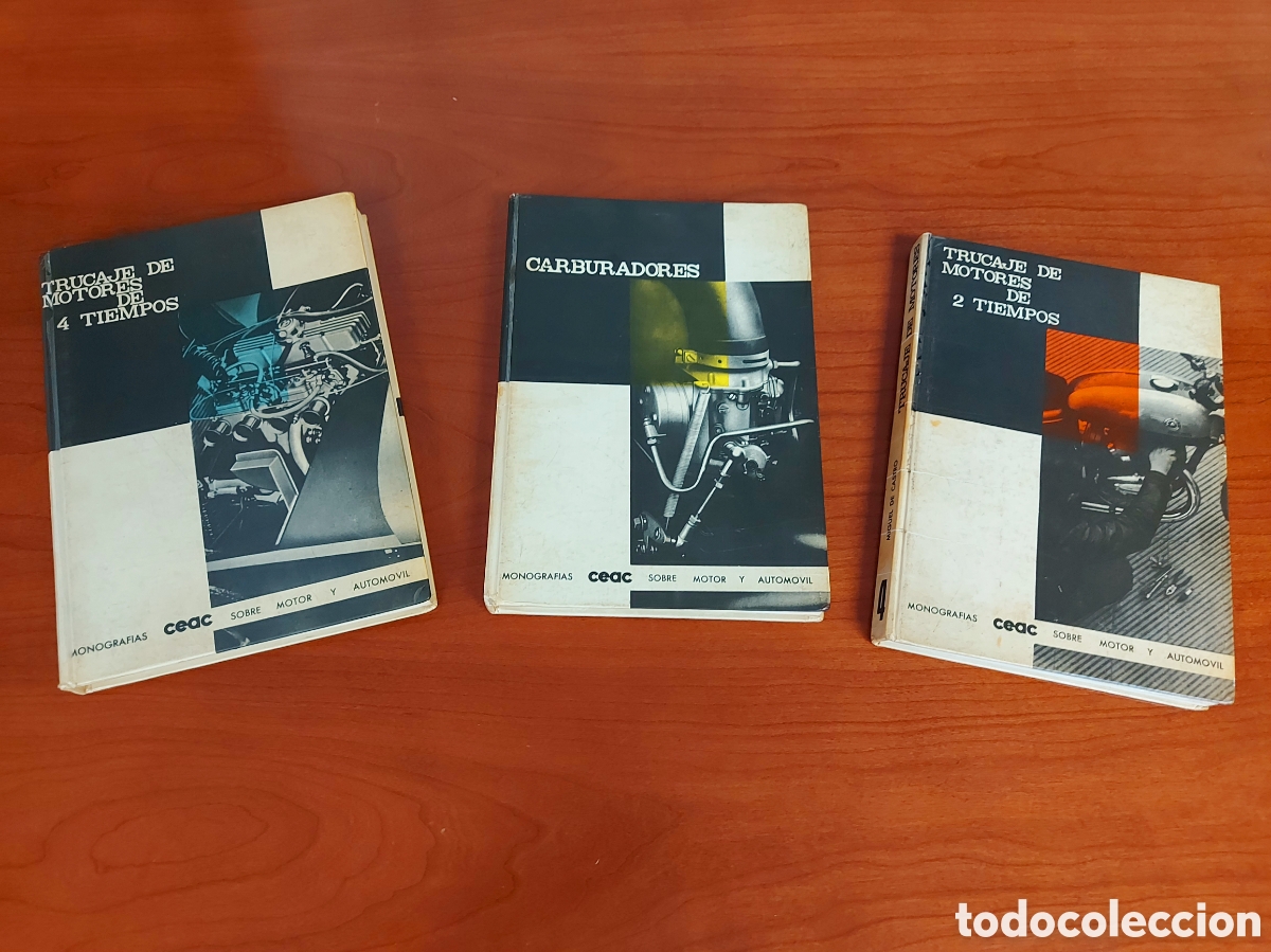 Libros de segunda mano: 3 tomos Monograf&iacute;as CEAC sobre motor y autom&oacute;vil. CEAC, 1963.