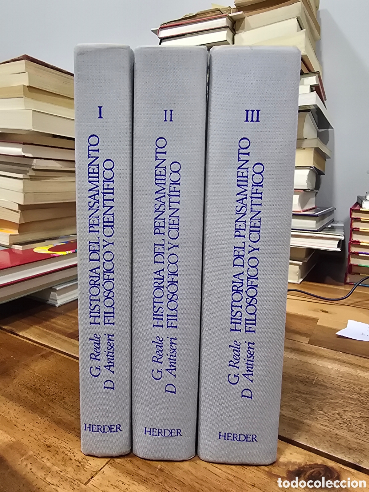 Libros de segunda mano: HISTORIA DEL PENSAMIENTO FILOSOFICO Y CIENTIFICO 3 TOMOS G. Reale D. Antiseri HERDER 1988