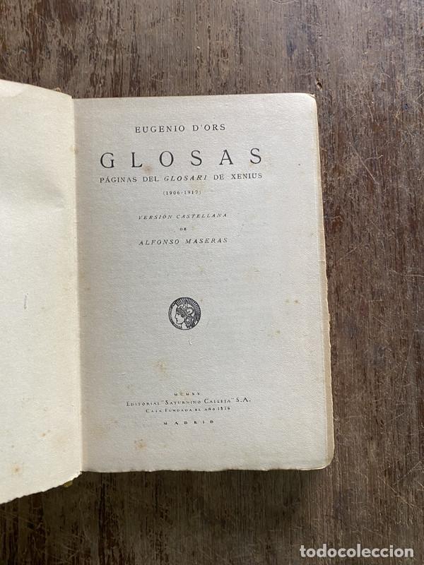 Libros de segunda mano: Glosas - D'Ors Eugenio