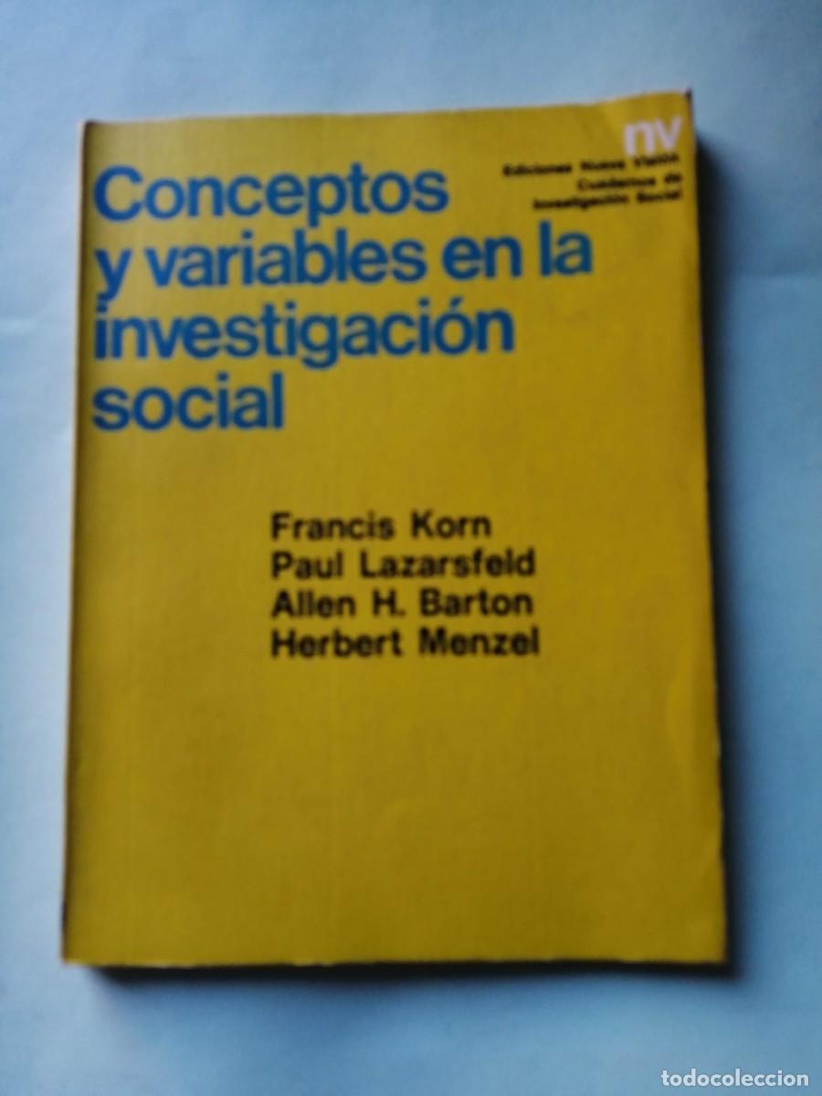 Libros de segunda mano: CONCEPTOS Y VARIABLES EN LA INVESTIGACION SOCIAL (VARIOS AUTORES)