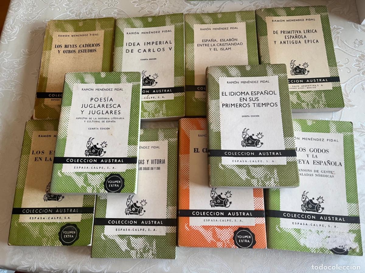 Libri di seconda mano: Men&eacute;ndez Pidal, Ram&oacute;n.- Lote 10 libros colecci&oacute;n Austral