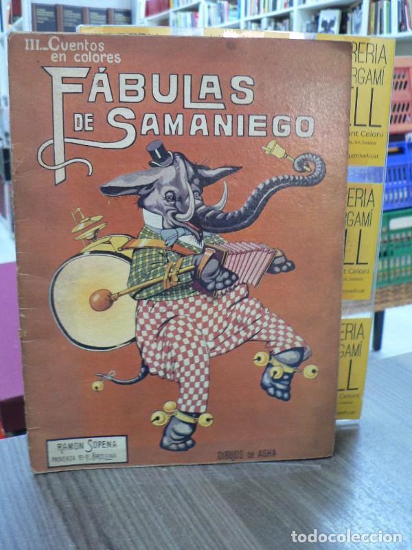 Libros de segunda mano: F&aacute;bulas de Samaniego - F&eacute;lix Mar&iacute;a de Samaniego - Ramon Sopena Editor - 1945 - Cuentos en colores, I