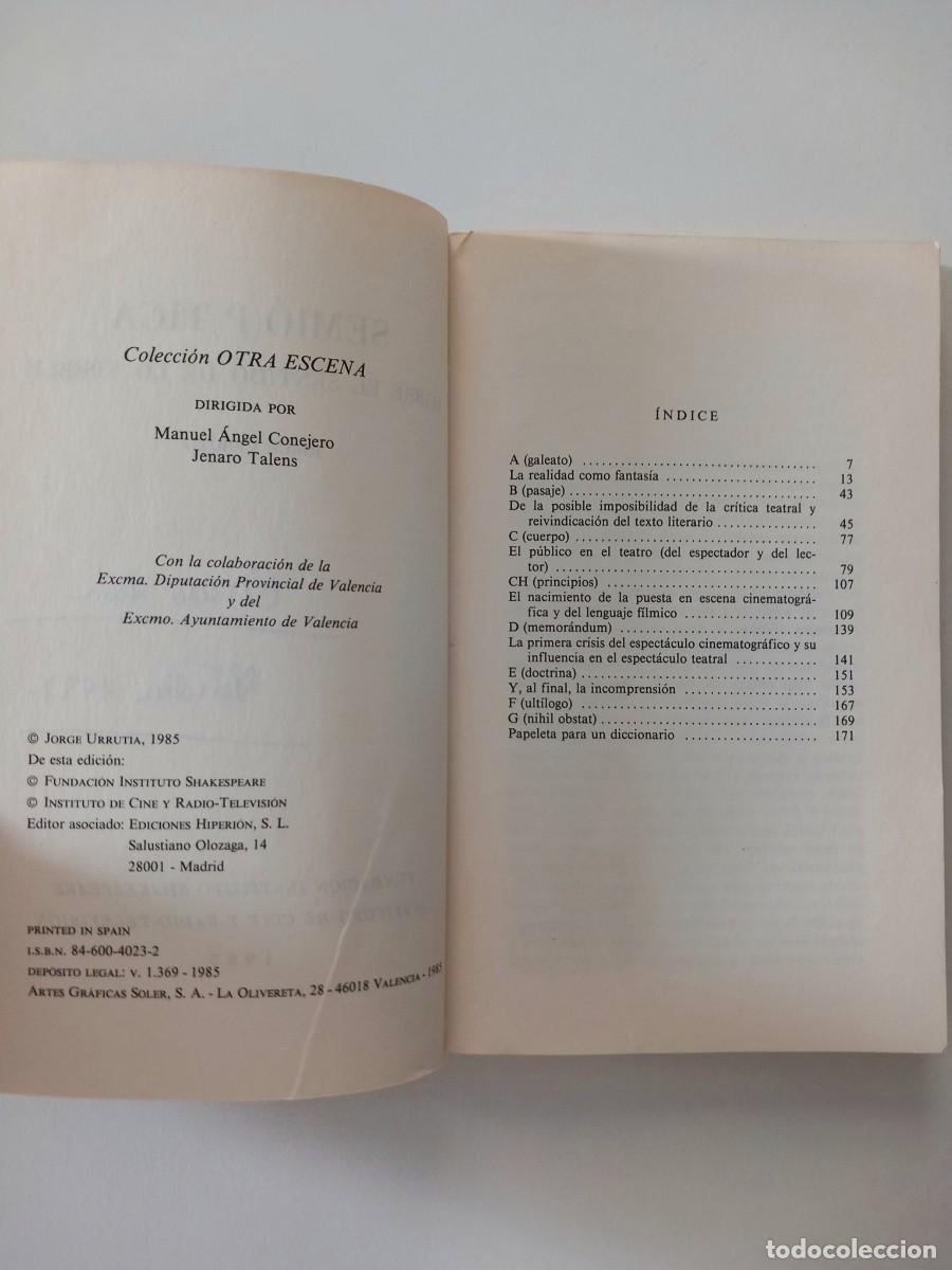 Libros de segunda mano: Semi(&oacute;)ptica - URRUTIA, Jorge - Foto 2