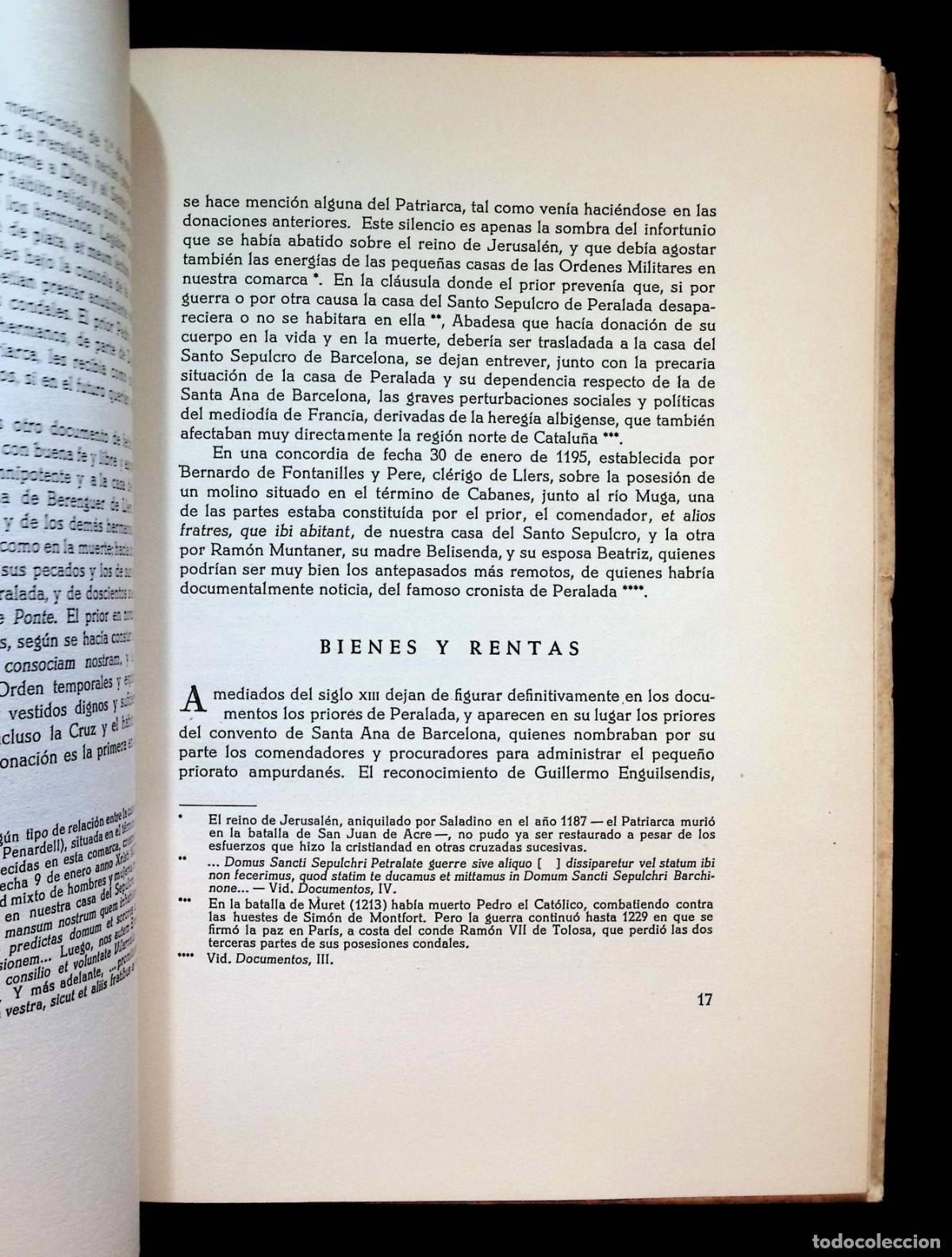 Libros de segunda mano: EL SEPULCRE DE PERALADA. - GOLOBARDES VILA, Miguel. 1955 - Foto 3