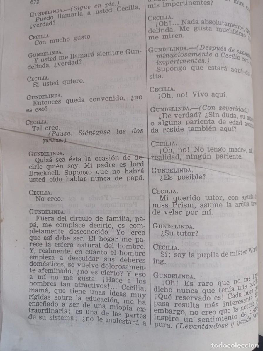 Libros de segunda mano: Obras completas Oscar Wilde AGUILAR 1958 - Foto 3