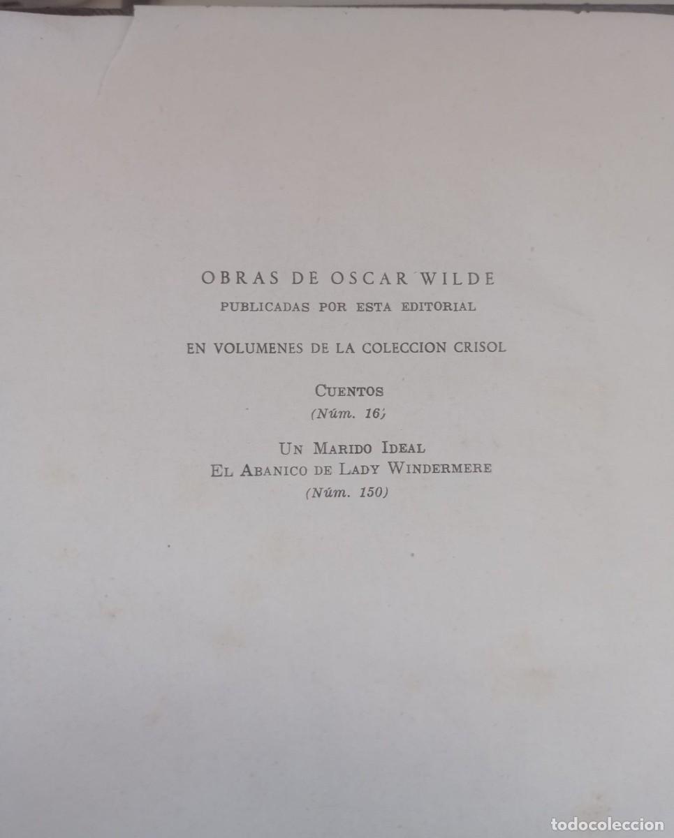 Libros de segunda mano: Obras completas Oscar Wilde AGUILAR 1958 - Foto 6