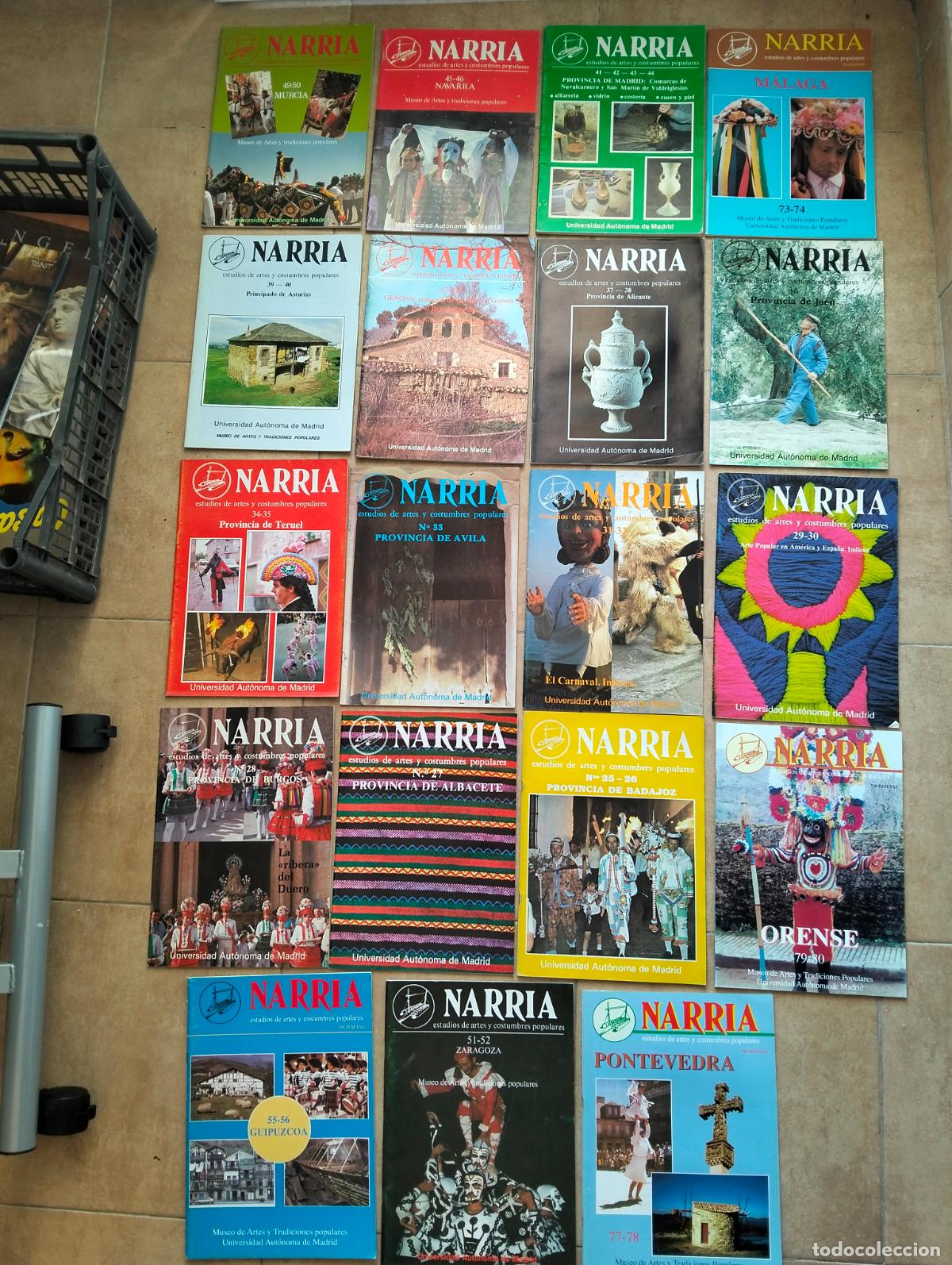 Libros de segunda mano: Antropologia. Narria, Revista de Costumbres Populares, Lote. Magnifico Contenido y fotos. L55