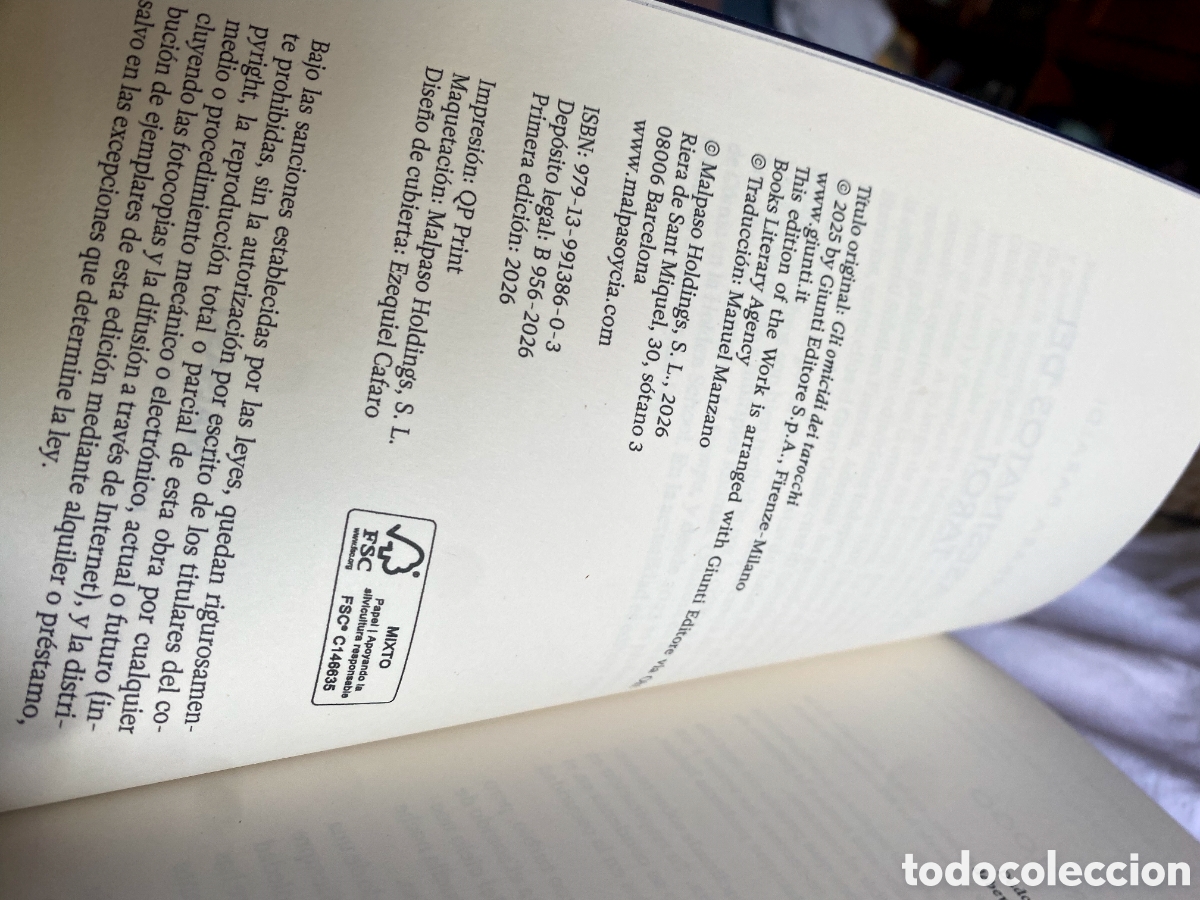 Libros de segunda mano: Los asesinatos del tarot - Baraldi, B&aacute;rbara - Foto 3