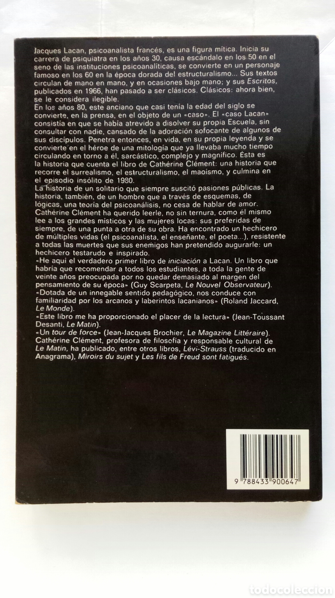 Libros de segunda mano: Vidas y leyendas de Jacques Lacan. Catherine Cl&eacute;ment. - Foto 2