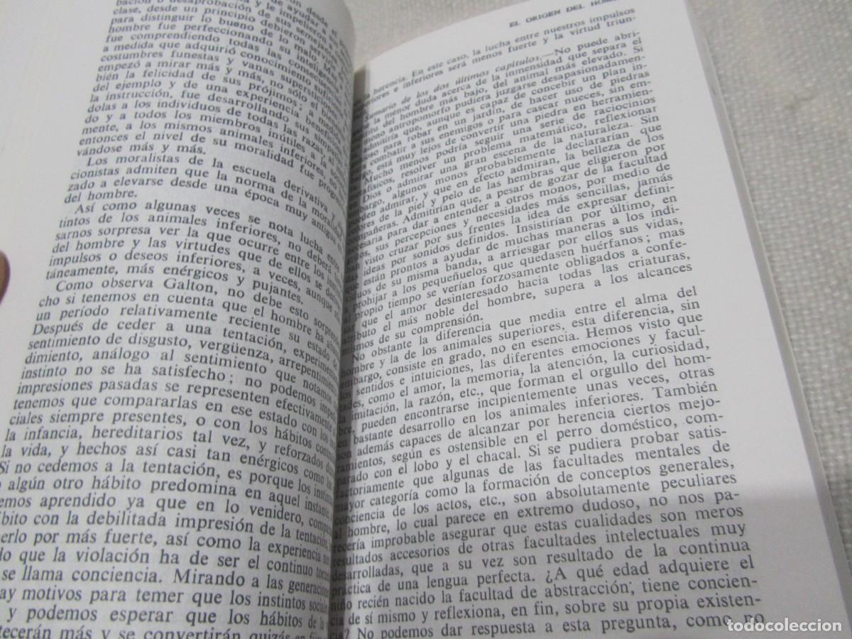 Libros de segunda mano: EL ORIGEN DEL HOMBRE, CHARLES DARWIN, EDITORIAL EDAF, 1989 - Foto 8