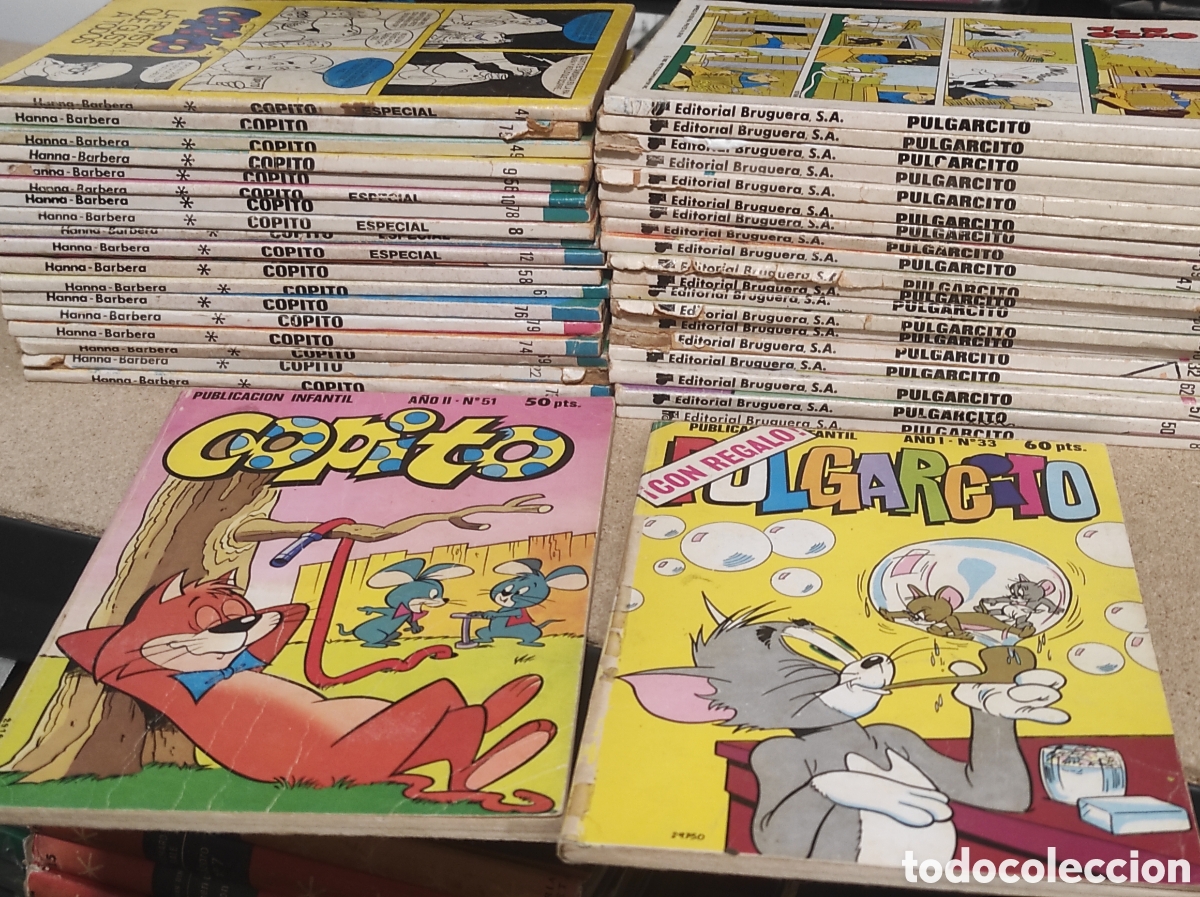 Libros de segunda mano: PULGARCITO y COPITO - PUBLICACI&Oacute;N INFANTIL / LOTE DE 39 N&Uacute;MEROS / BRUGUERA 1981