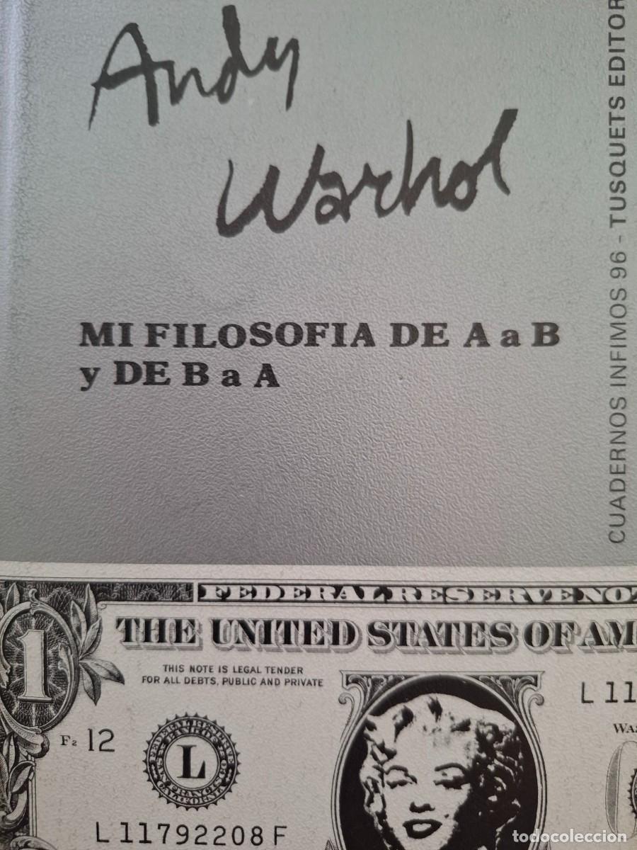 Libros de segunda mano: mi filosof&iacute;a de A a B y de B a A Andy Warhol - Foto 1
