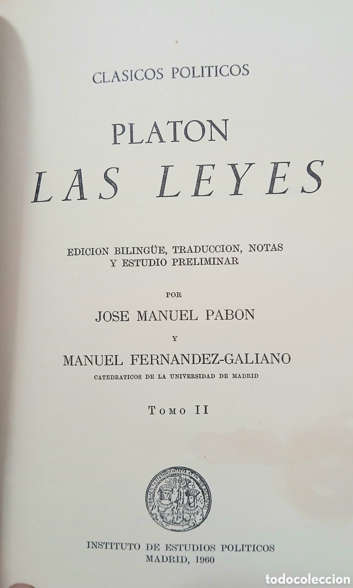 Libros de segunda mano: Plat&oacute;n las leyes, edici&oacute;n biling&uuml;e - Foto 12