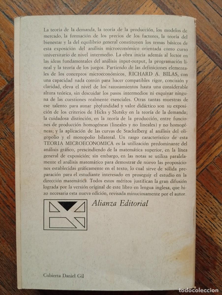 Libros de segunda mano: Richard Bilas. Teor&iacute;a microecon&oacute;mica - Foto 2