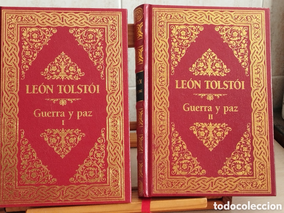 Libros de segunda mano: LIBRO LEON TOLSTOI GUERRA Y PAZ DOS TOMOS EDICI&Oacute;N LUJO