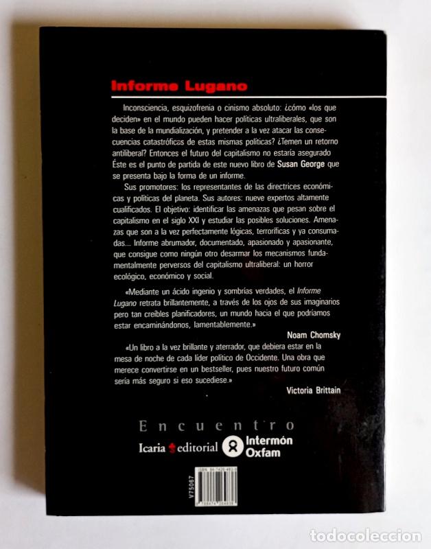 Libros de segunda mano: INFORME LUGANO - SUSAN GEORGE - Foto 2