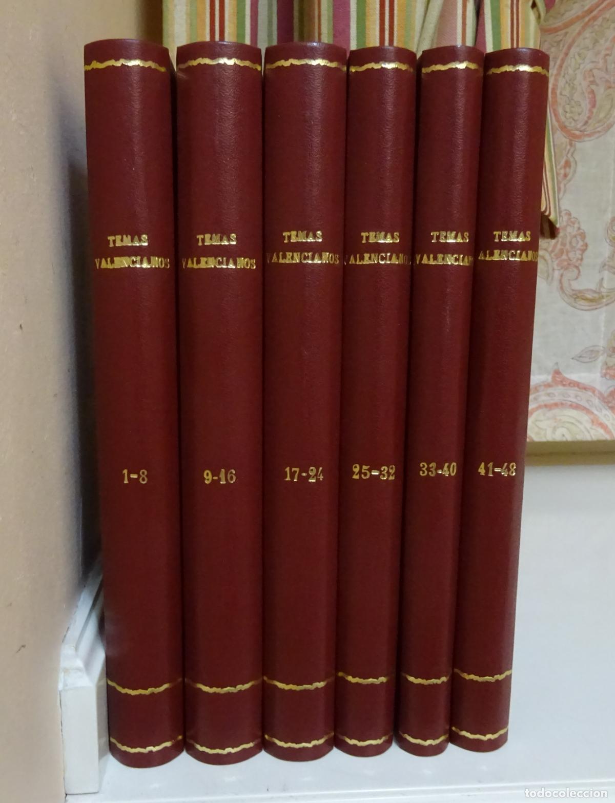 Libros de segunda mano: TEMAS VALENCIANOS. 48 FASC&Iacute;CULOS ENCUADERNADOS EN 4 VOL&Uacute;MENES. COLECCI&Oacute;N COMPLETA