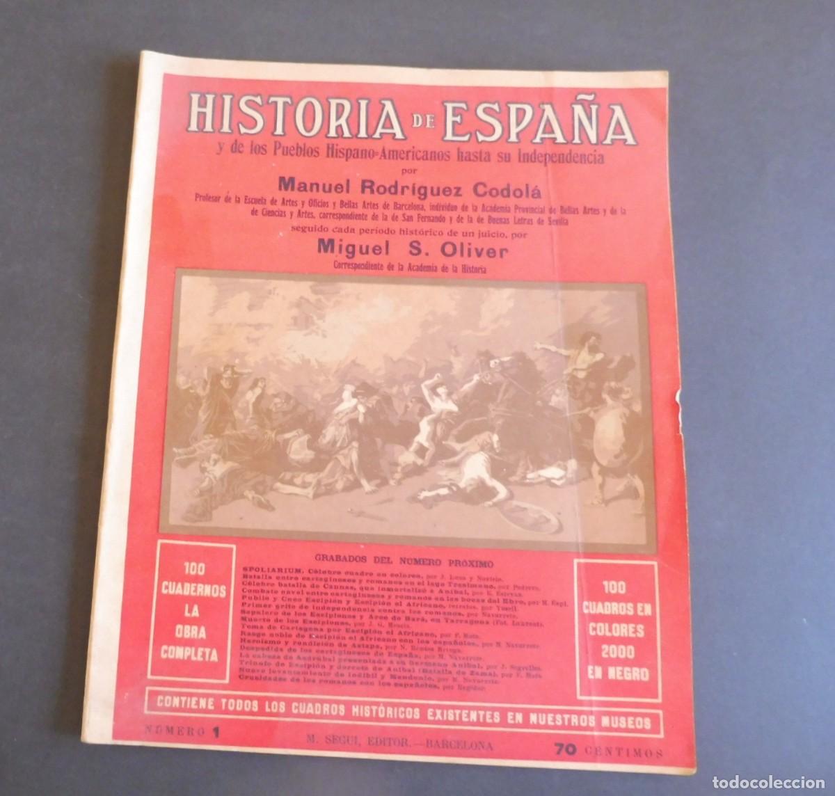Libros de segunda mano: HISTORIA DE ESPA&Ntilde;A y de los Pueblos Hispano-Americanos hasta su Independencia - M. RODRIGUEZ - N&uacute;m 1