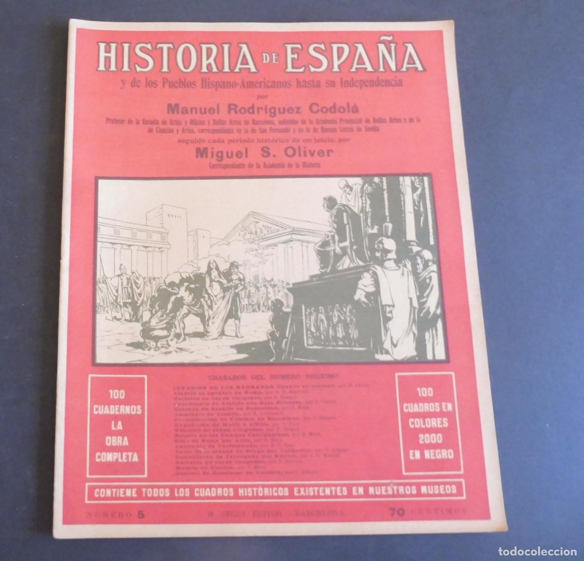 Libros de segunda mano: HISTORIA DE ESPA&Ntilde;A y de los Pueblos Hispano-Americanos hasta su Independencia - M. RODRIGUEZ - N&uacute;m 5