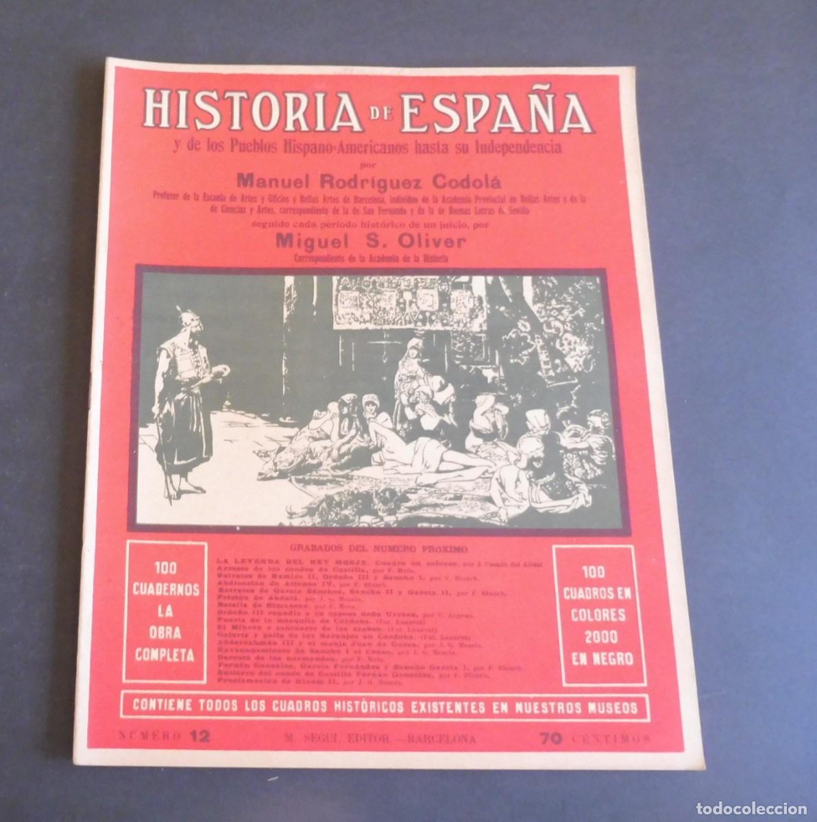 Libros de segunda mano: HISTORIA DE ESPA&Ntilde;A y de los Pueblos Hispano-Americanos hasta su Independencia M. RODRIGUEZ - N&uacute;m 12