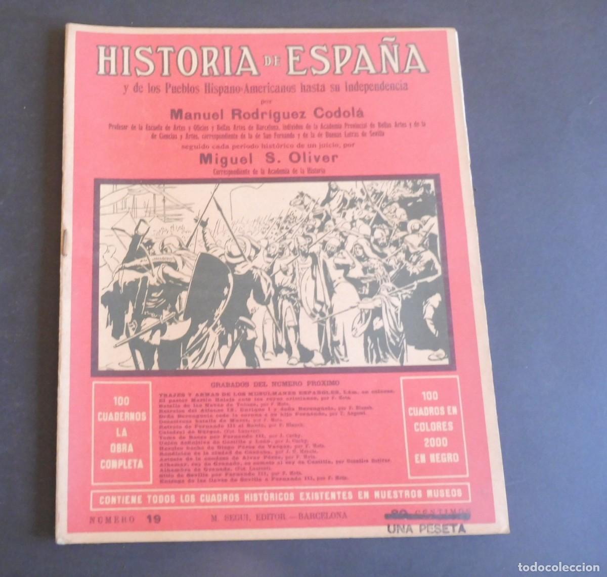 Libros de segunda mano: HISTORIA DE ESPA&Ntilde;A y de los Pueblos Hispano-Americanos hasta su Independencia M. RODRIGUEZ - N&uacute;m 19