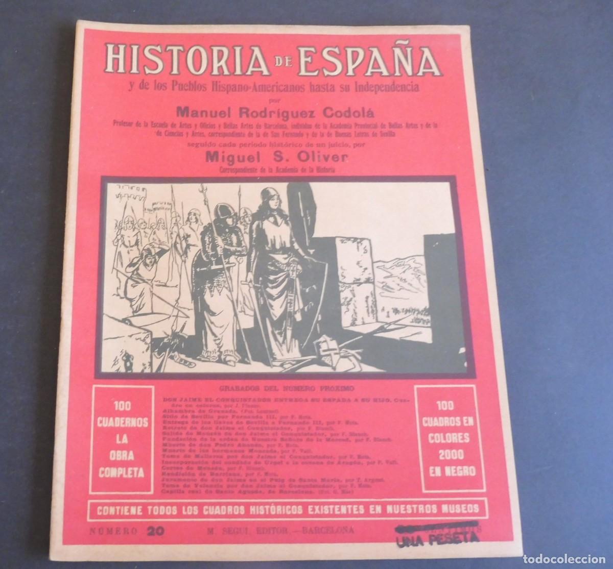 Libros de segunda mano: HISTORIA DE ESPA&Ntilde;A y de los Pueblos Hispano-Americanos hasta su Independencia M. RODRIGUEZ - N&uacute;m 20