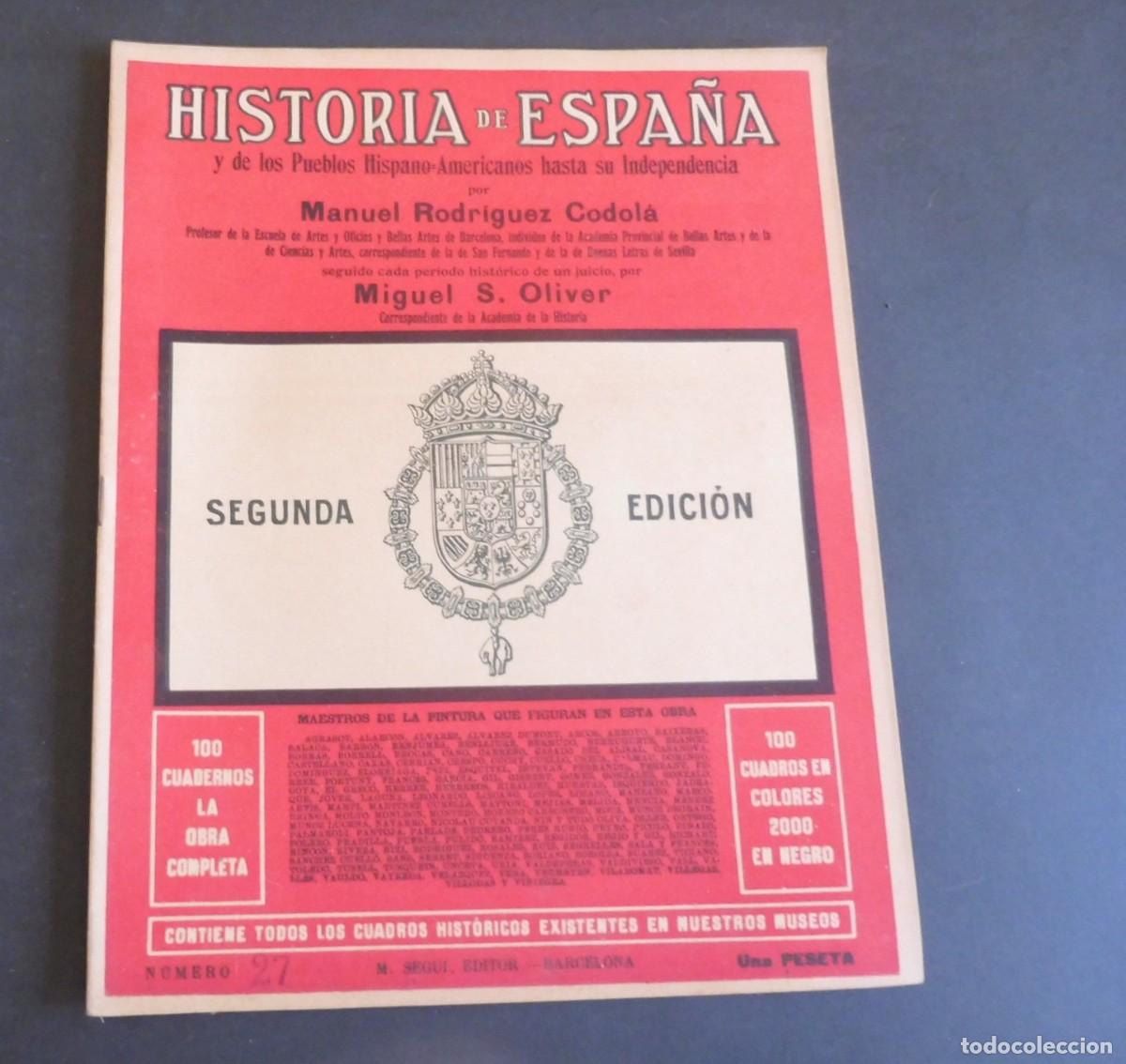 Libros de segunda mano: HISTORIA DE ESPA&Ntilde;A y de los Pueblos Hispano-Americanos hasta su Independencia M. RODRIGUEZ - N&uacute;m 27