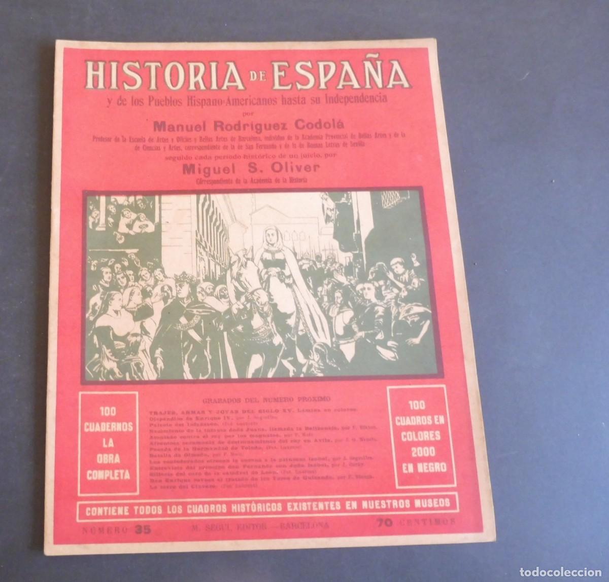 Libros de segunda mano: HISTORIA DE ESPA&Ntilde;A y de los Pueblos Hispano-Americanos hasta su Independencia M. RODRIGUEZ - N&uacute;m 35
