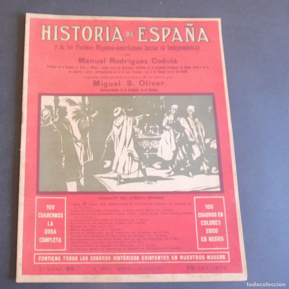 Libros de segunda mano: HISTORIA DE ESPA&Ntilde;A y de los Pueblos Hispano-Americanos hasta su Independencia M. RODRIGUEZ - N&uacute;m 36