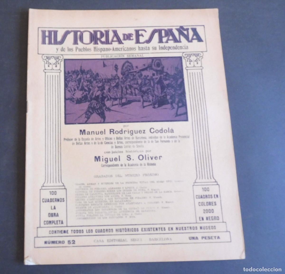 Libros de segunda mano: HISTORIA DE ESPA&Ntilde;A y de los Pueblos Hispano-Americanos hasta su Independencia M. RODRIGUEZ - N&uacute;m 52