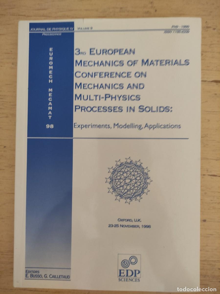 Libros de segunda mano: 3rd European Mechanics of Materials Conference (Oxford, 1998) &ndash; EDP Sciences &ndash; Proceedings completos