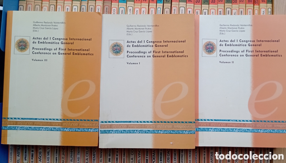 Second hand books: Actas del I Congreso Internacional de Emblem&aacute;tica General, Tres Vol&uacute;menes