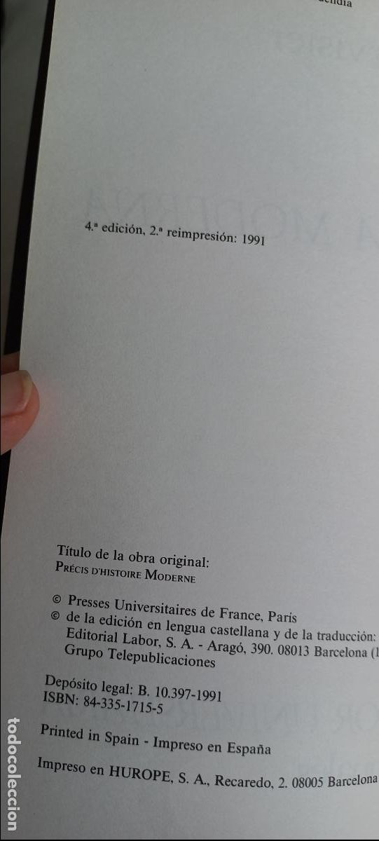 Libros de segunda mano: HISTORIA MODERNA - ANDR&Eacute; CORVISIER. 1991. LABOR EDITORIAL. - Foto 3