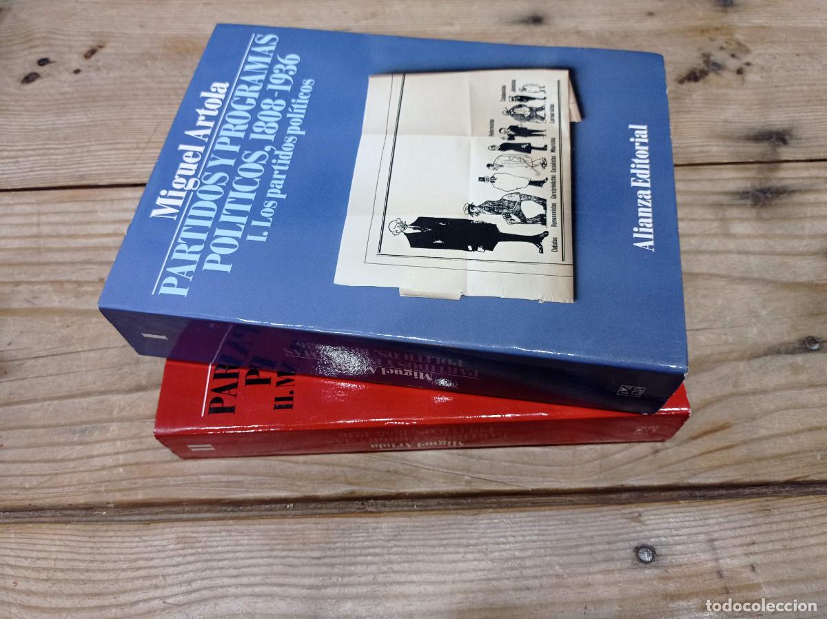 Libros de segunda mano: 1991 - MIGUEL ARTOLA. Partidos y Programas Pol&iacute;ticos, 1808-1936, 2 tomos