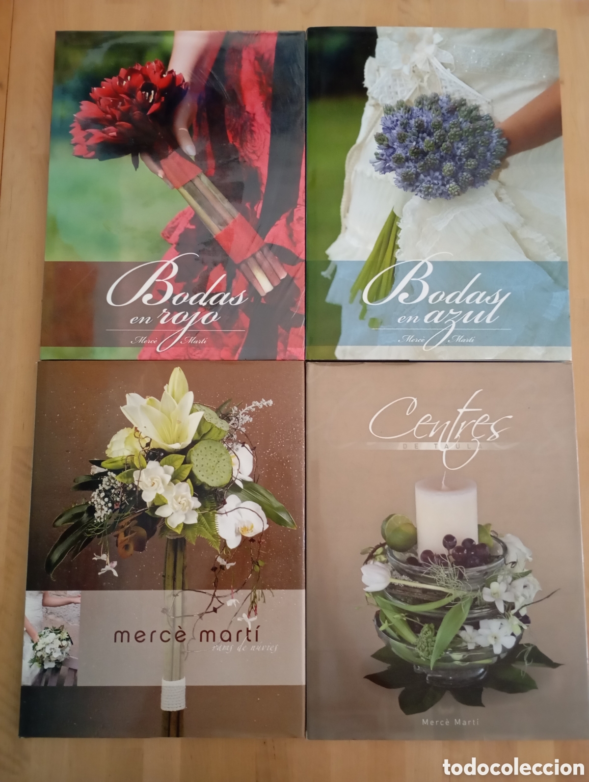 Libros de segunda mano: Dise&ntilde;o Floral 4 Tomos Merc&egrave; Mart&iacute; Bodas en Rojo y Azul Ramos de Novia Centros de mesa Multiling&uuml;e