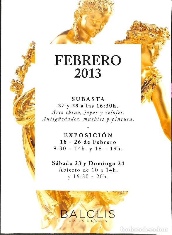 Libros de segunda mano: Cat&aacute;logo Subastas Balclis, Barcelona: Subasta 27 y 28 de Febrero 2013 - Balclis