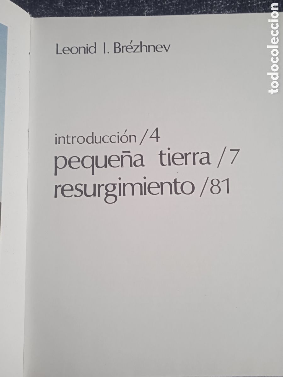 Libros de segunda mano: La peque&ntilde;a Tierra - Resurgimiento / Leonid l Brezhnev