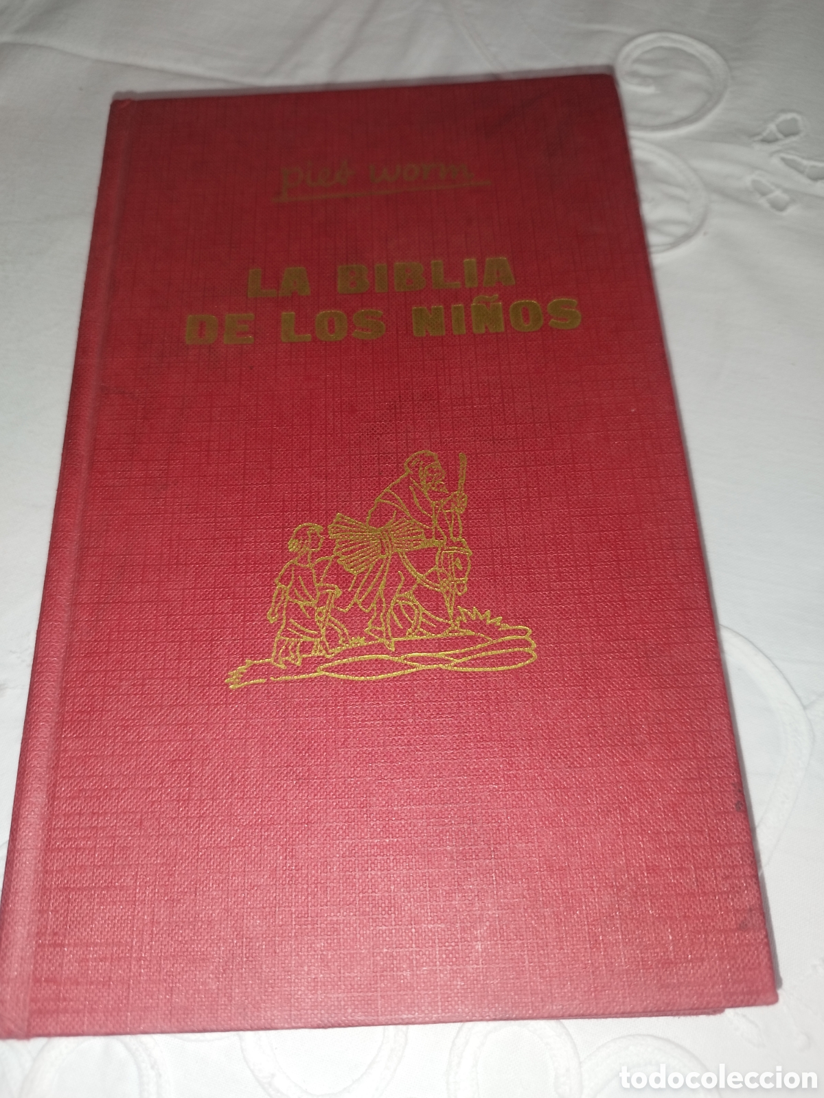 Libros de segunda mano: LA BIBLIA DE LOS NI&Ntilde;OS PARTE I GENESIS.- PIET WORM. PLAZA & JANES, 1973 MUY ILUSTRADO.