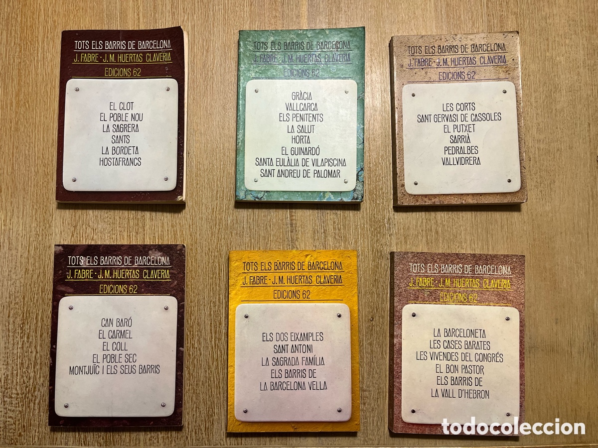 Libros de segunda mano: Els barris de Barcelona 6 vol&uacute;menes
