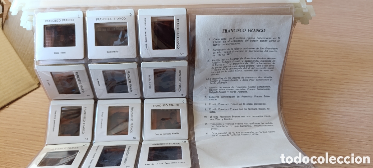 Libros de segunda mano: Francisco Franco. Documentaci&oacute;n Gr&aacute;fica (264 Diapositivas). Servicio de Publicaciones del MEC, 1976