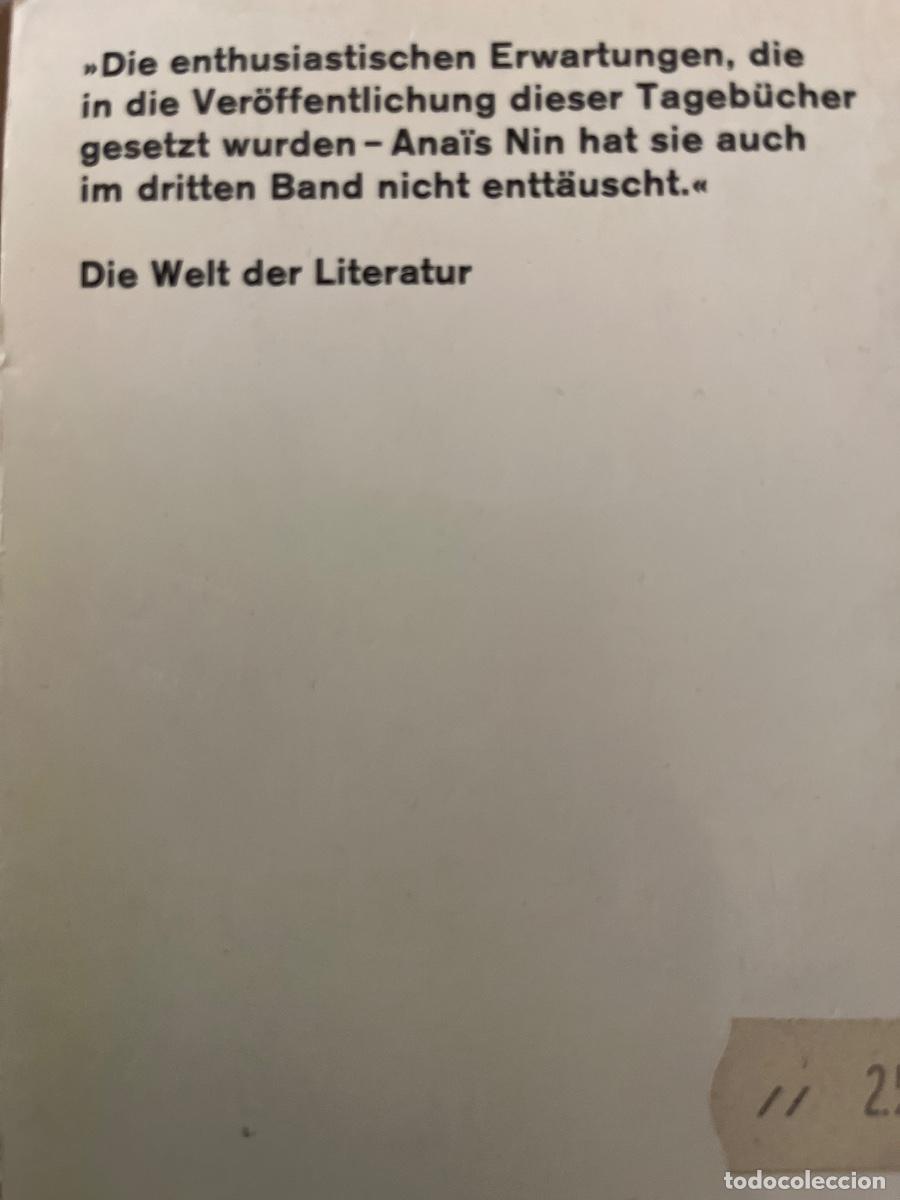 Libros de segunda mano: Die Tageb&uuml;cher der Ana&iuml;s Nin 3, dtv, 1974 - Foto 2